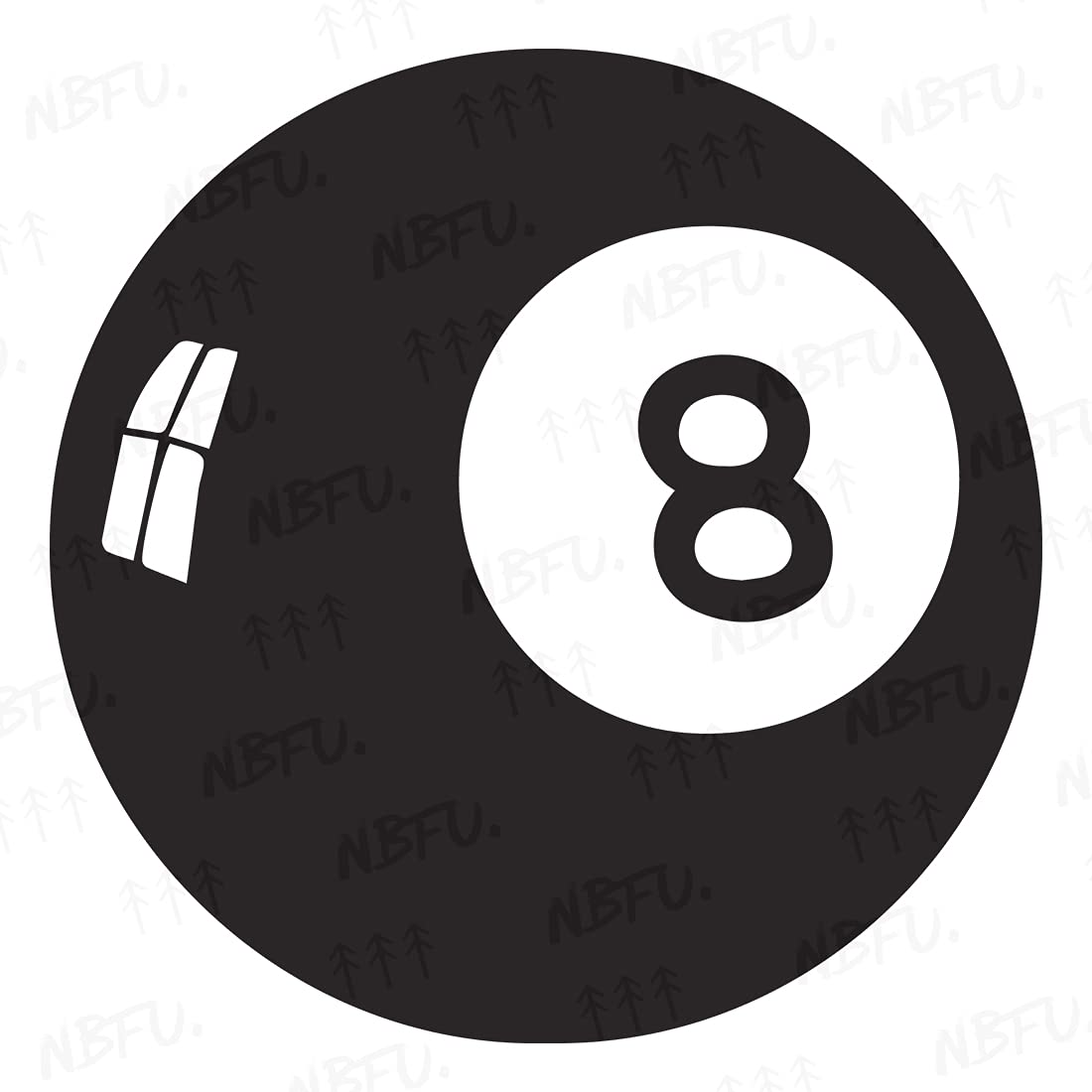 Premium Waterproof Vinyl Decal Stickers Set of 2 - Funny Eight Ball Design for Laptop, Phone, Helmet, Car Window, Bumper, Mug, Cup, Door & Wall Decoration - Perfect for Gifts, DIY Projects & Home Office Decor