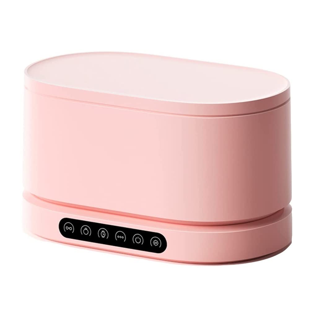 Professional 500ML Portable Ultrasonic Cleaner for Jewelry, Rings, Watches, Eyeglasses, Dentures, Coins & Razors - Pink | Fast & Gentle Cleaning at Home or Travel