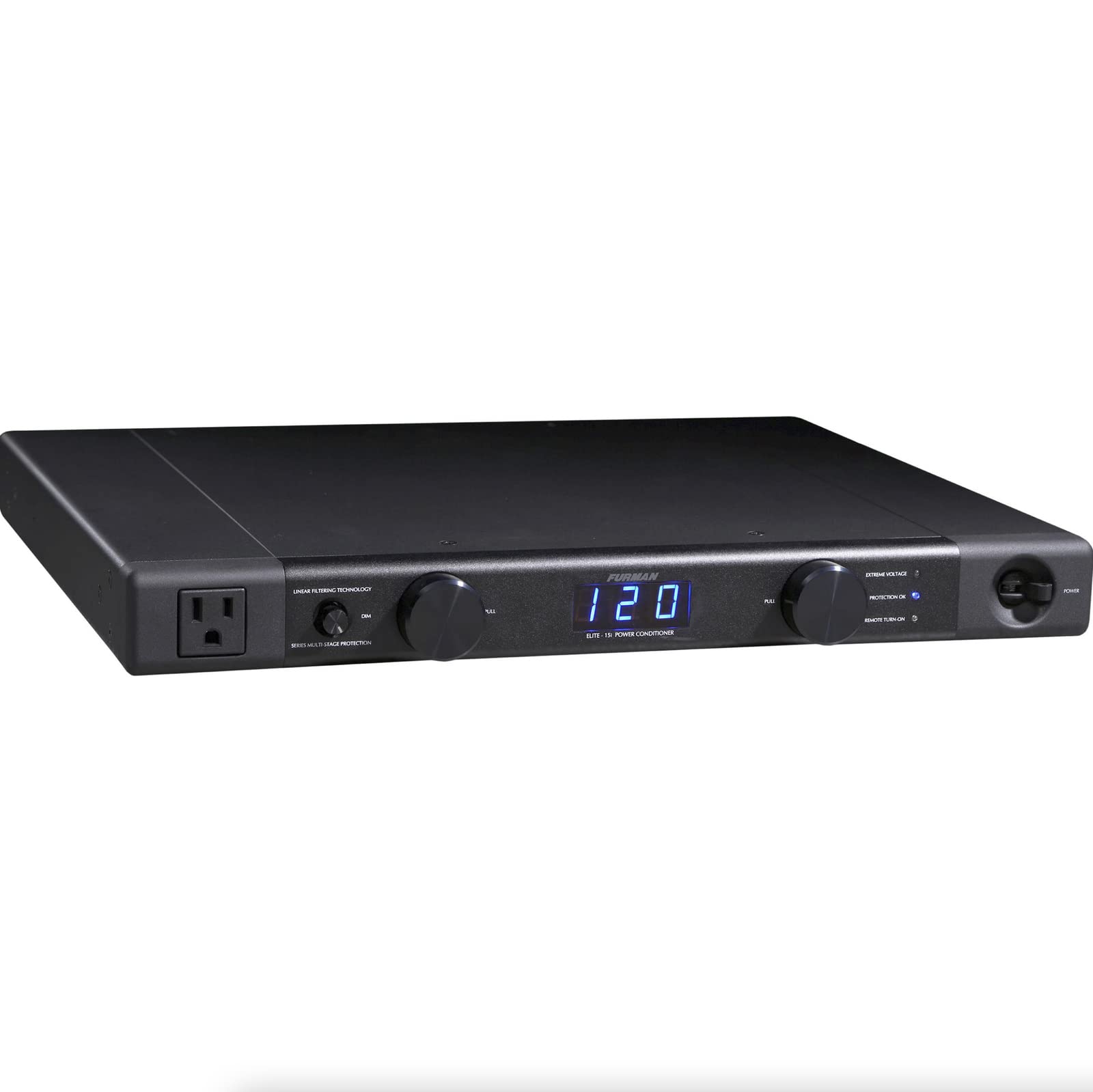 Furman Elite-15i 7-Outlet Power Conditioner with Linear Filtering Technology | Surge Protector for Home Theater, Studio & Office Electronics
