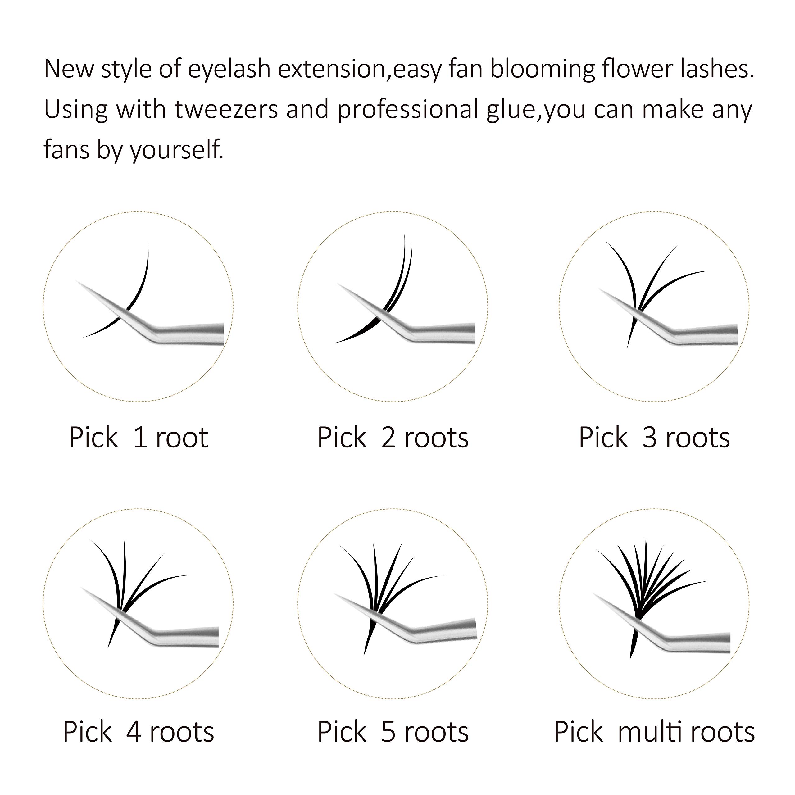 EMEDA Volume Lash Extensions - C Curl 0.07 13mm Self-Fanning Eyelashes for Fast Blooming (2D-10D) | Professional Salon Quality | Perfect for Bridal, Party & Everyday Glam Makeup Looks