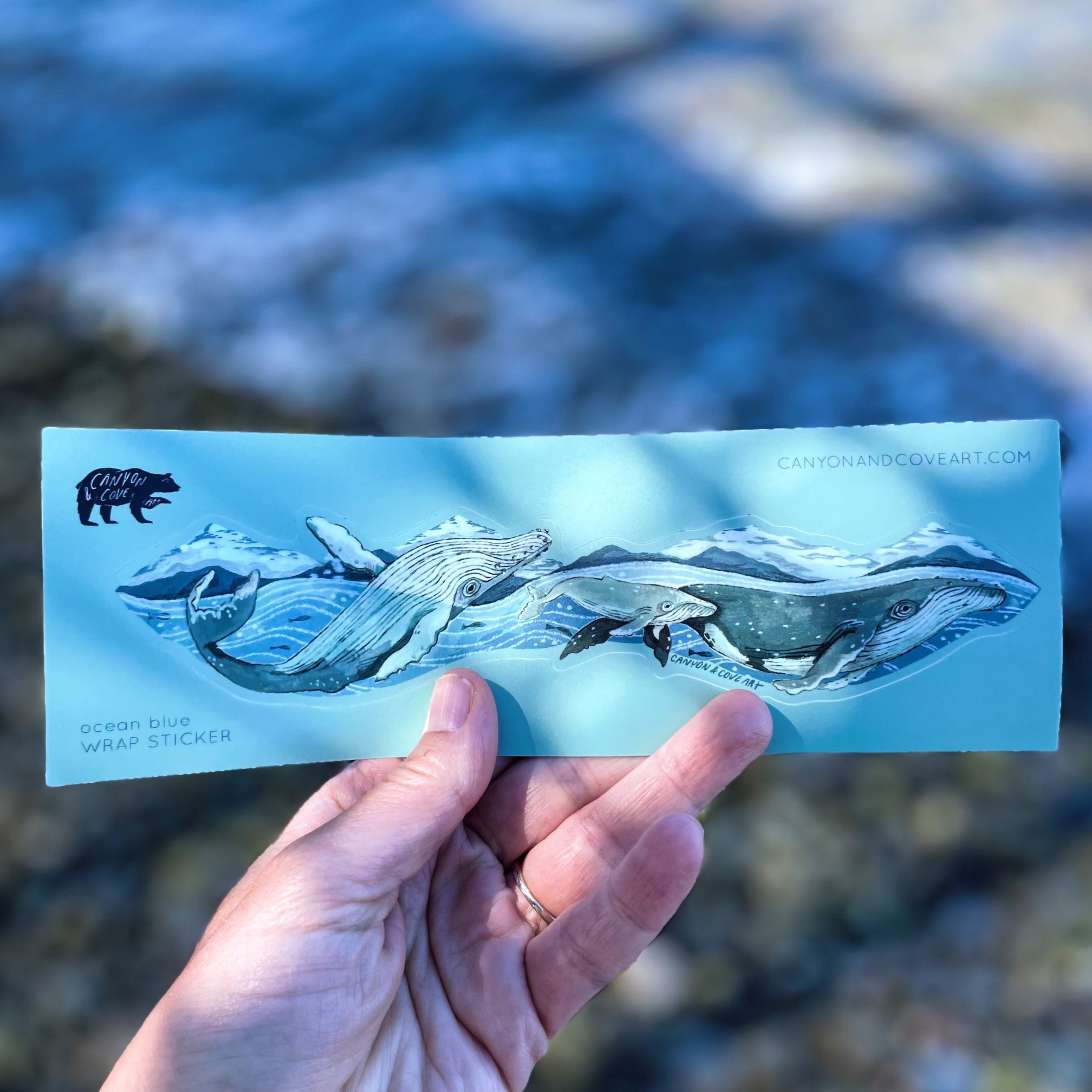 Ocean Blue Vinyl Wrap Sticker - Waterproof, Durable, Self-Adhesive Decal for Laptops, Phones, Cars & DIY Projects - Perfect for Personalization and Home Decor