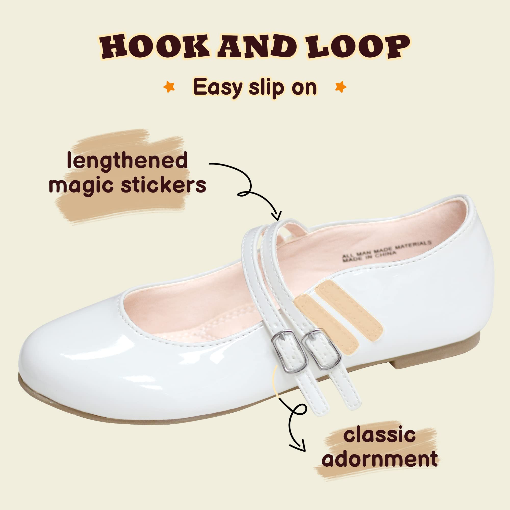 Girls Mary Jane Dress Shoes - Princess Ballet Flats for Weddings, Parties & School | Comfortable Flower Girl Shoes for Special Occasions