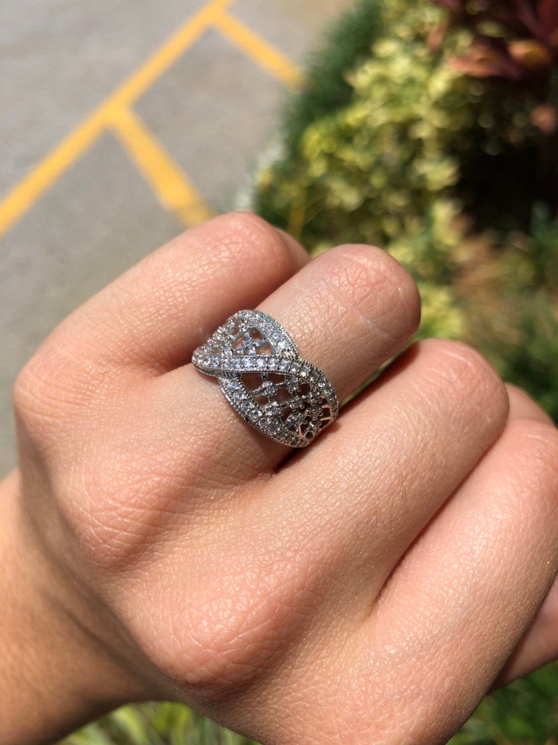 12mm Diamond White Gold Band for Women - Elegant 12mm Wide Diamond Ring, Everyday Gold Diamond Band, Durable 12mm Wedding Ring - Perfect for Engagement, Anniversary, or Everyday Luxury Wear