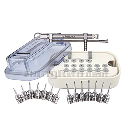 Dental Implant Practice Model Kit with Torque Wrench Ratchet (10-70NCM) & 12PC Drivers - Includes Sterilized Case | Perfect for Dental Students, Professionals & Implant Training
