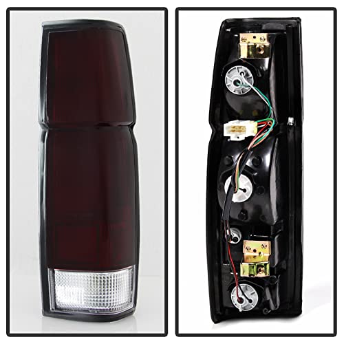 ACANII Red Smoked Tail Lights Brake Lamps with Bulb & Harness Assembly for 1986-1997 Nissan D21 Hardbody Pickup - Left & Right Pair - Perfect for Off-Roading, Truck Upgrades & Night Driving Safety