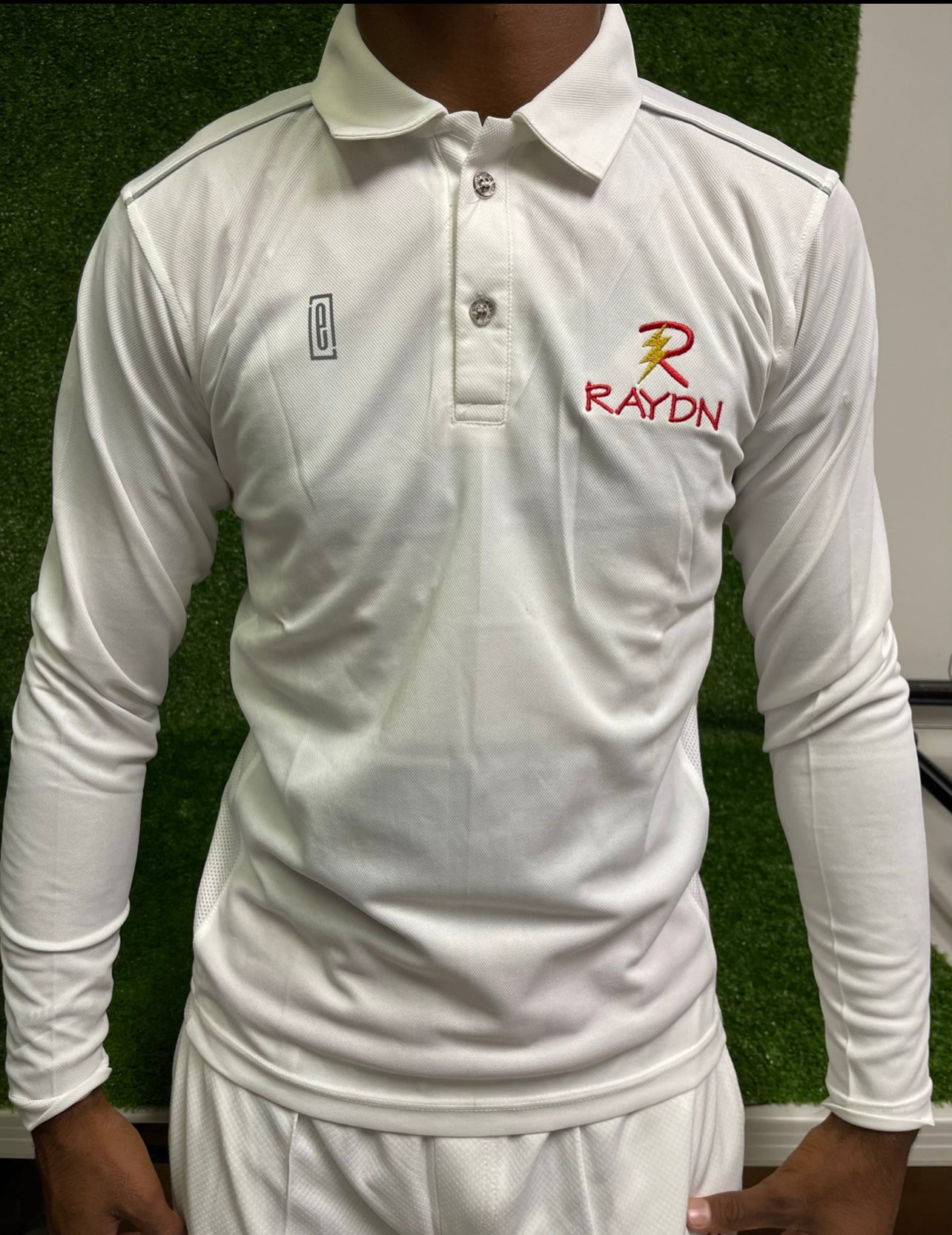 Raydn Cricket White Full Sleeve T-Shirt for Men - Breathable Cotton Sports Shirt - Perfect for Cricket Matches, Outdoor Activities & Casual Wear