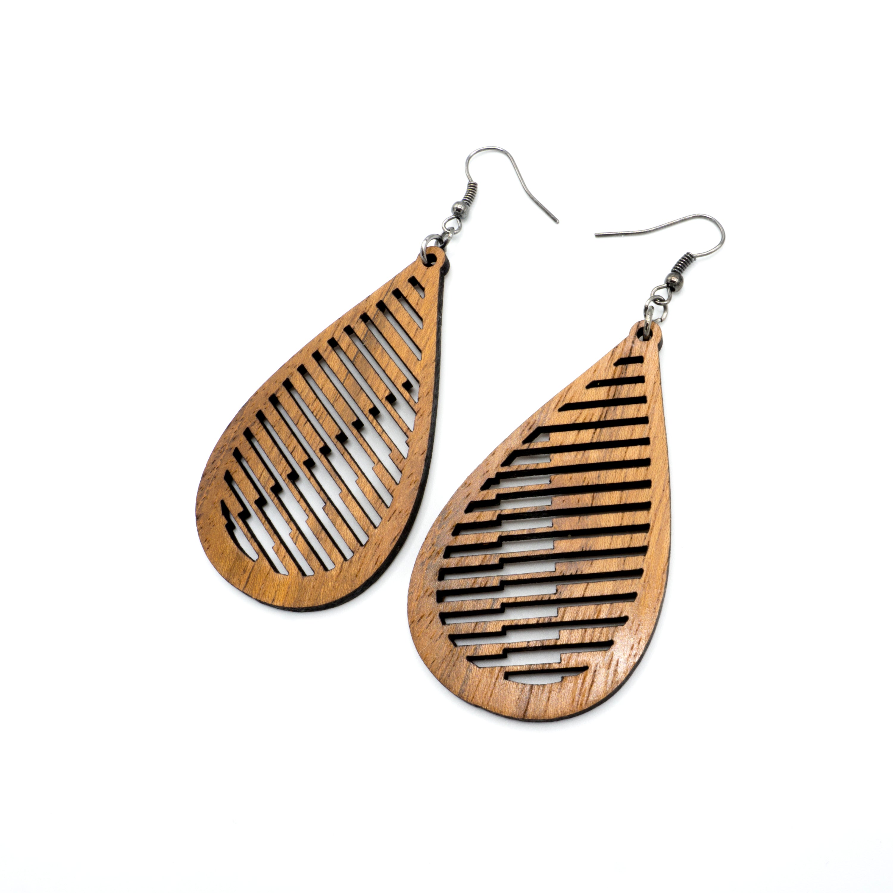 Handmade Jatoba Wood Drop Earrings - Lightweight & Hypoallergenic for Women | Boho Chic Style for Everyday Wear & Special Occasions