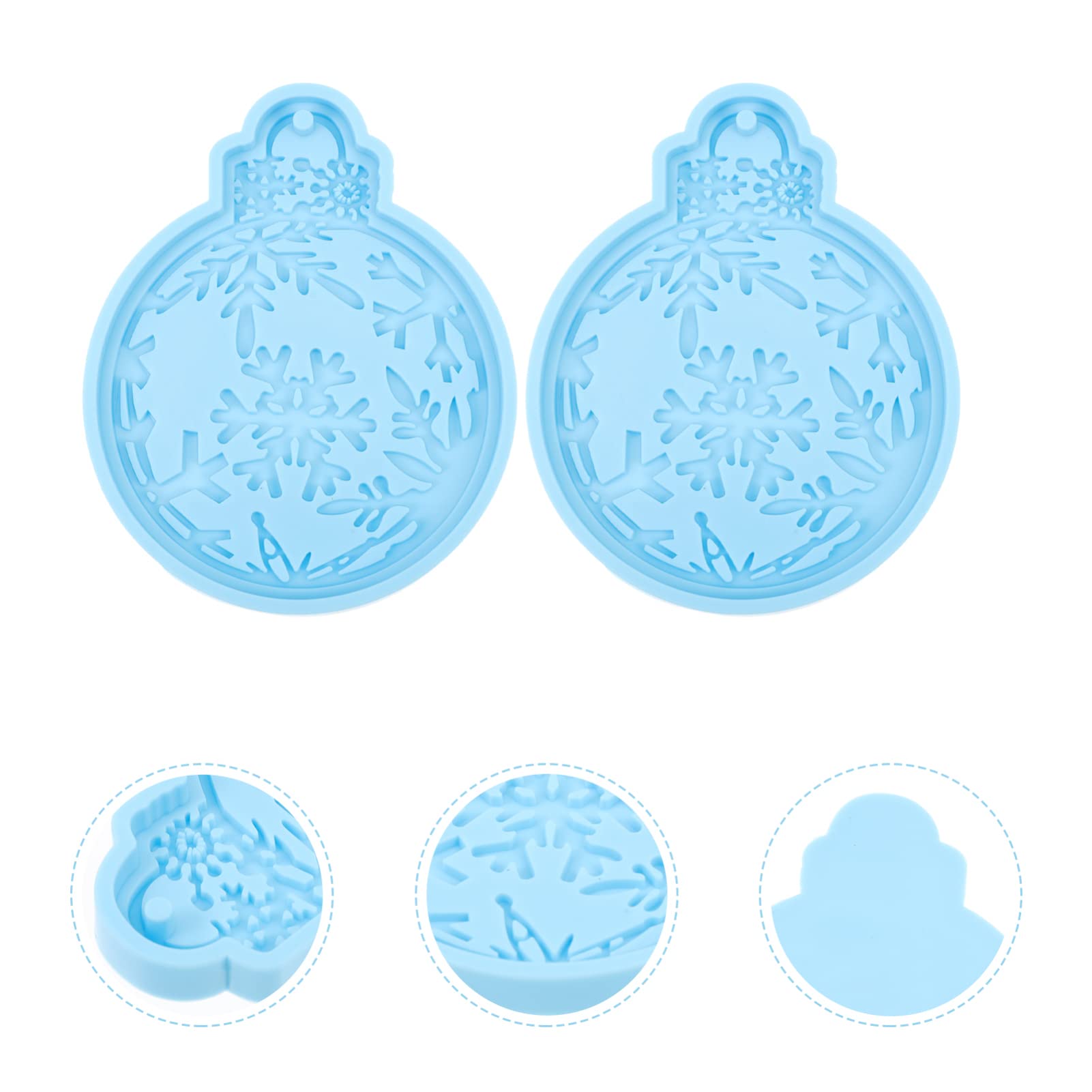 EXCEART 2-Piece Silicone Christmas Ornament Molds - Snowflake & Xmas Tree Resin Casting Molds for DIY Epoxy Crafts, Holiday Decorations | Perfect for Making Handmade Christmas Tree Hanging Pendants & Festive Home Decor