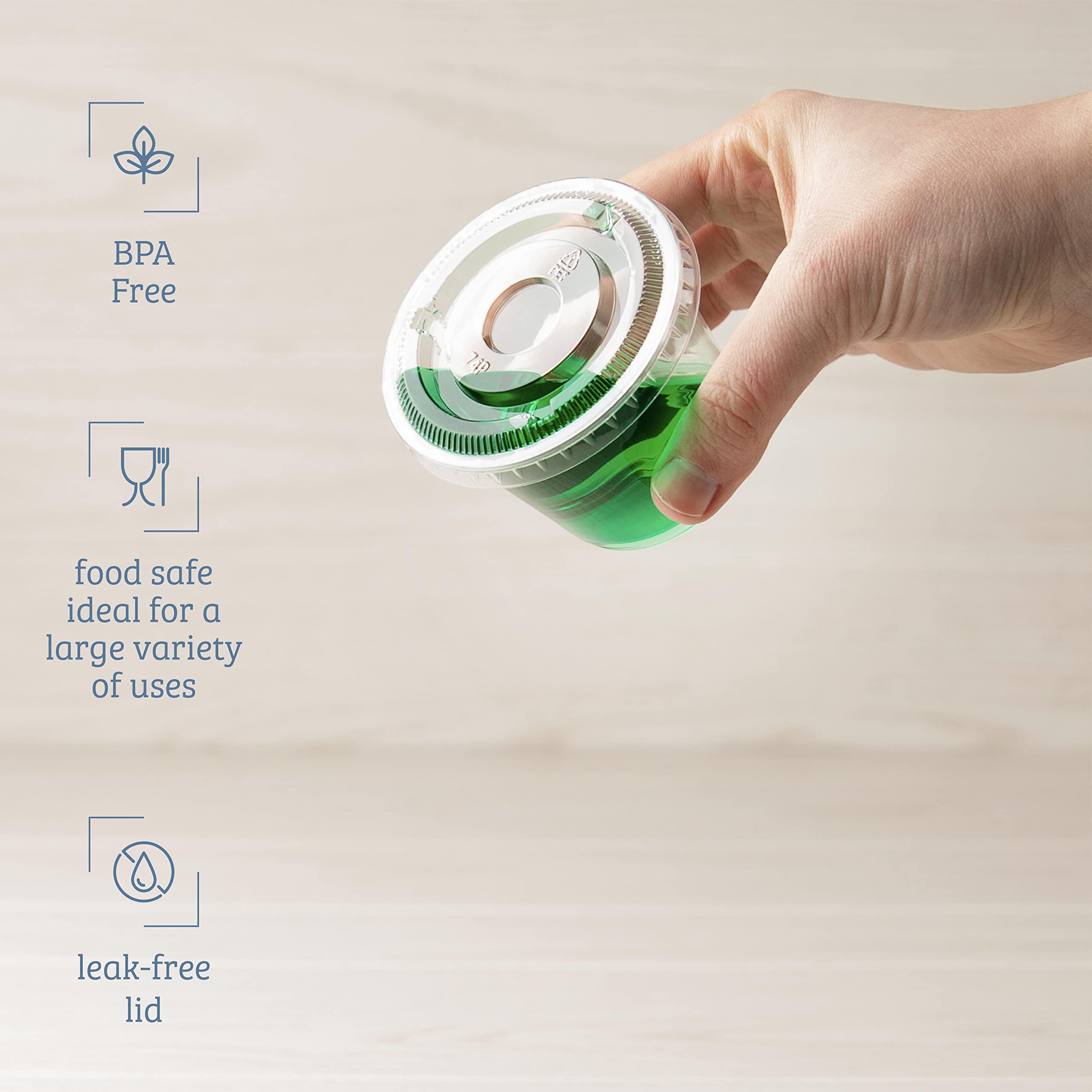 100-Pack 4 oz Plastic Jello Shot Cups with Lids - Small Condiment Containers for Sauces, Dressings, Portion Control - Perfect for Parties, Catering & Food Storage