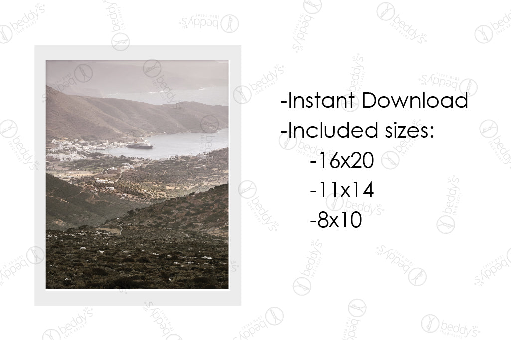 Katapola Bay Digital Artwork Download - High Resolution Wall Art for Home & Office Decor
