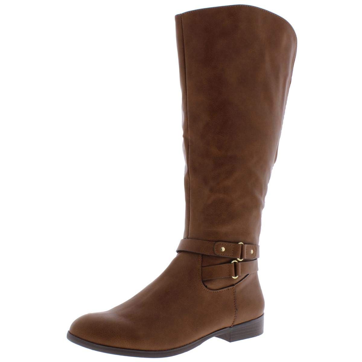 Style & Co. Women's Kindell Faux Leather Wide Calf Knee-High Boots - Comfortable & Stylish Winter Boots for Wide Calves | Perfect for Office, Casual Outfits & Cold Weather