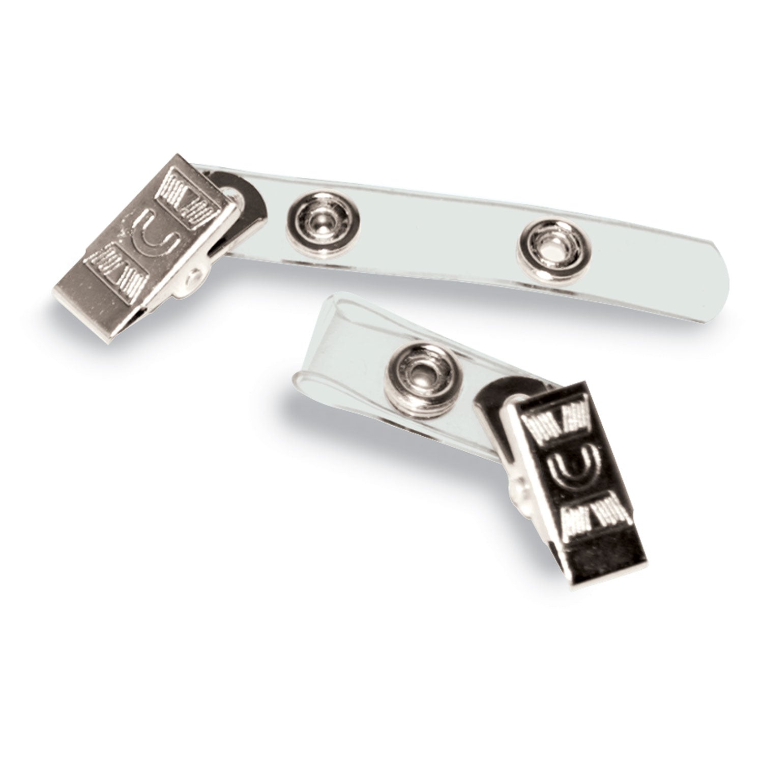 Advantus Clear Badge Straps with Clips - 0.38