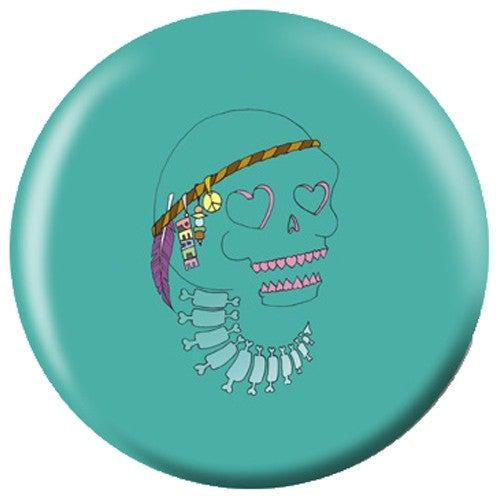 OnTheBallBowling Angel Szafranko Design Peace Skull Bowling Ball - Perfect for Pro Bowlers & League Play | Unique Artistic Bowling Equipment for Men & Women