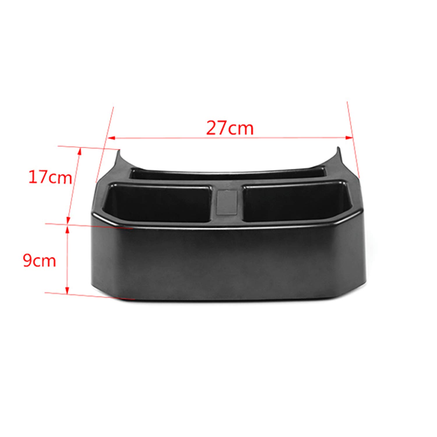 Black Rear Cup Holders Tray for 2018-2025 Jeep Wrangler JL Unlimited Sahara Rubicon - Rear Seat Storage Organizer & Interior Accessories - Perfect for Road Trips and Off-Road Adventures