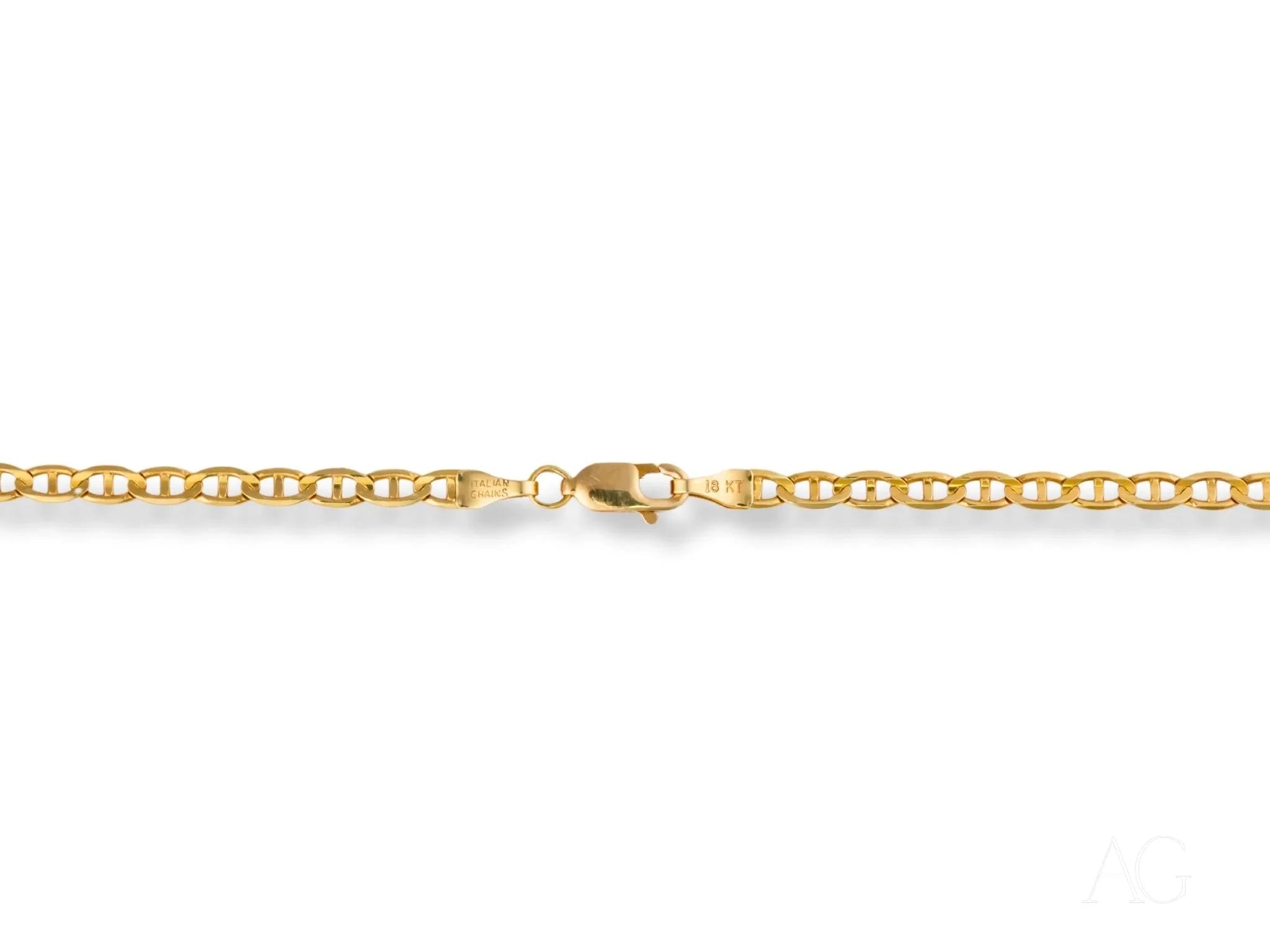18K Yellow Gold Anchor Chain for Men - Durable & Stylish Jewelry Gift for Him - Perfect for Everyday Wear, Special Occasions & Gifts