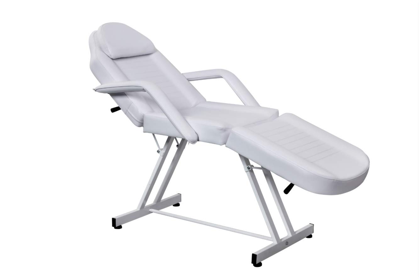 Premium White Spa Facial Massage Bed - Salon Style Multi-Function Table for Tattoo, Acupuncture & Beauty Treatments | Perfect for Professional Spas, Home Salons & Wellness Centers