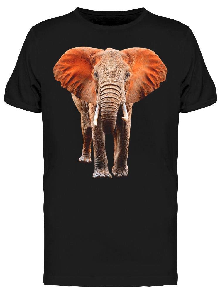 Red Elephant Graphic Print Big & Tall Men's T-Shirt - Comfortable Oversized Fit for Casual Wear, Street Style & Lounge
