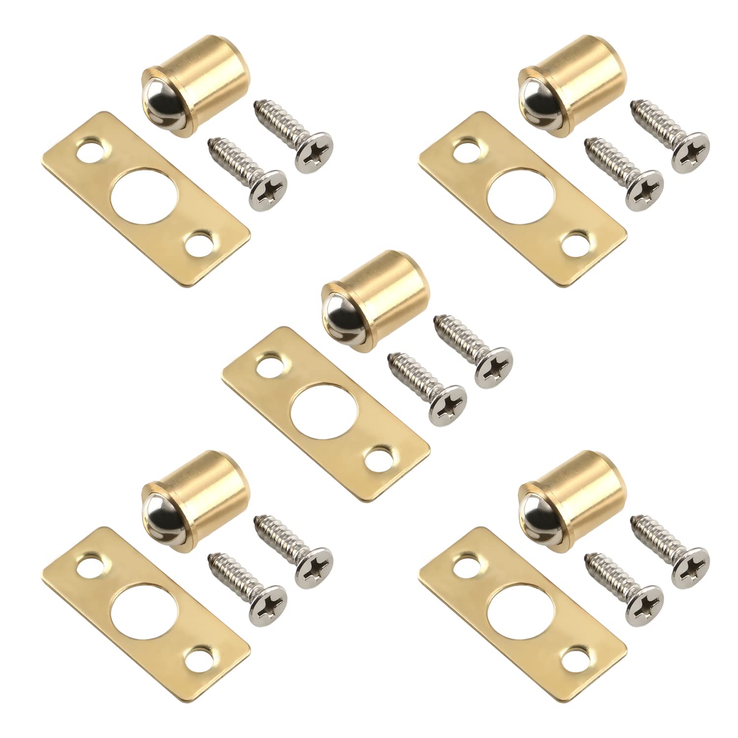 Stainless Steel Adjustable Ball Catch Hardware with Strike Plate - 0.43