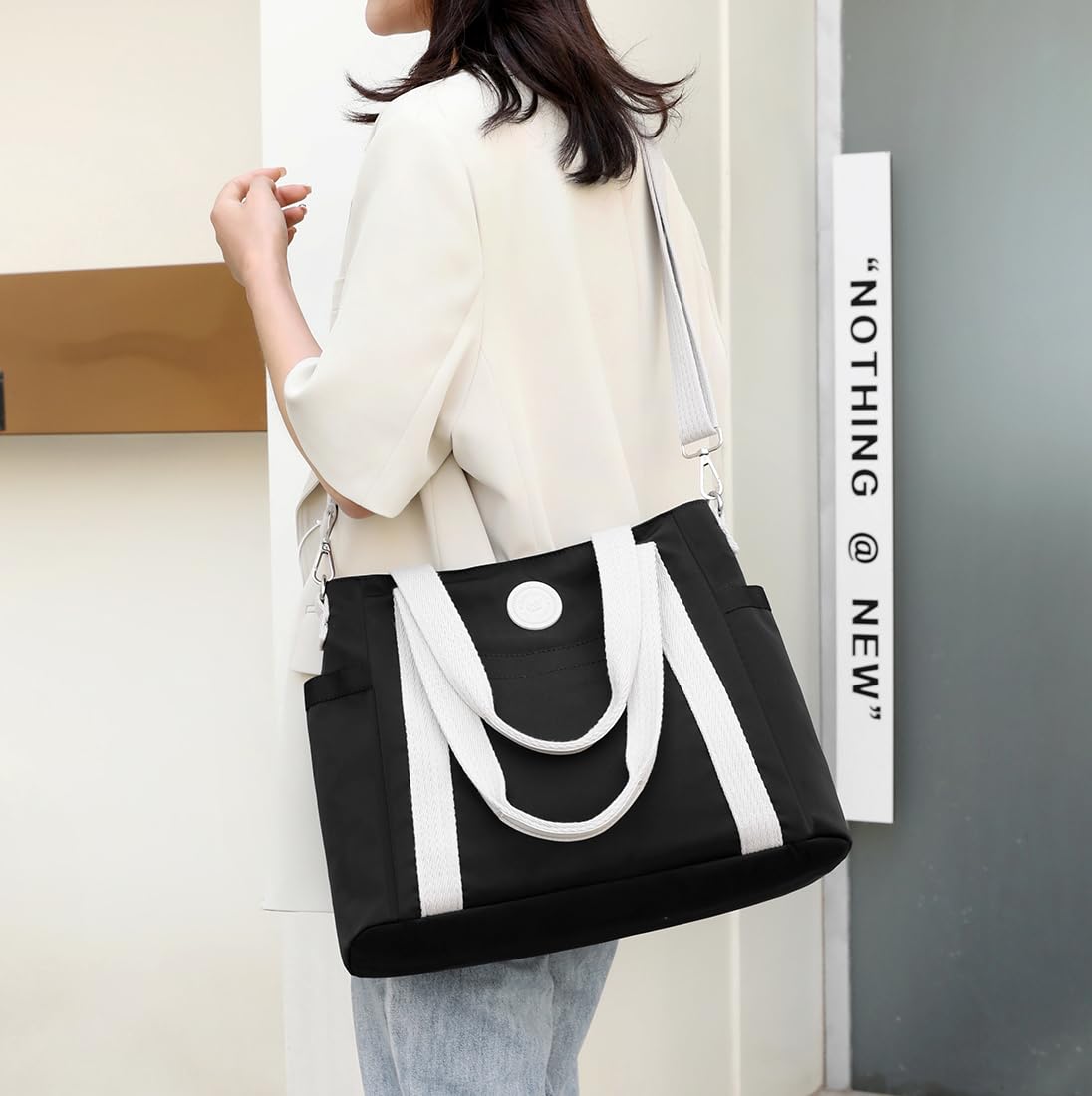Stylish Women's Tote Bag - Large Work Shoulder Bag with Crossbody Strap for Office, Commute & Travel | Durable Everyday Handbag for Professionals & Students