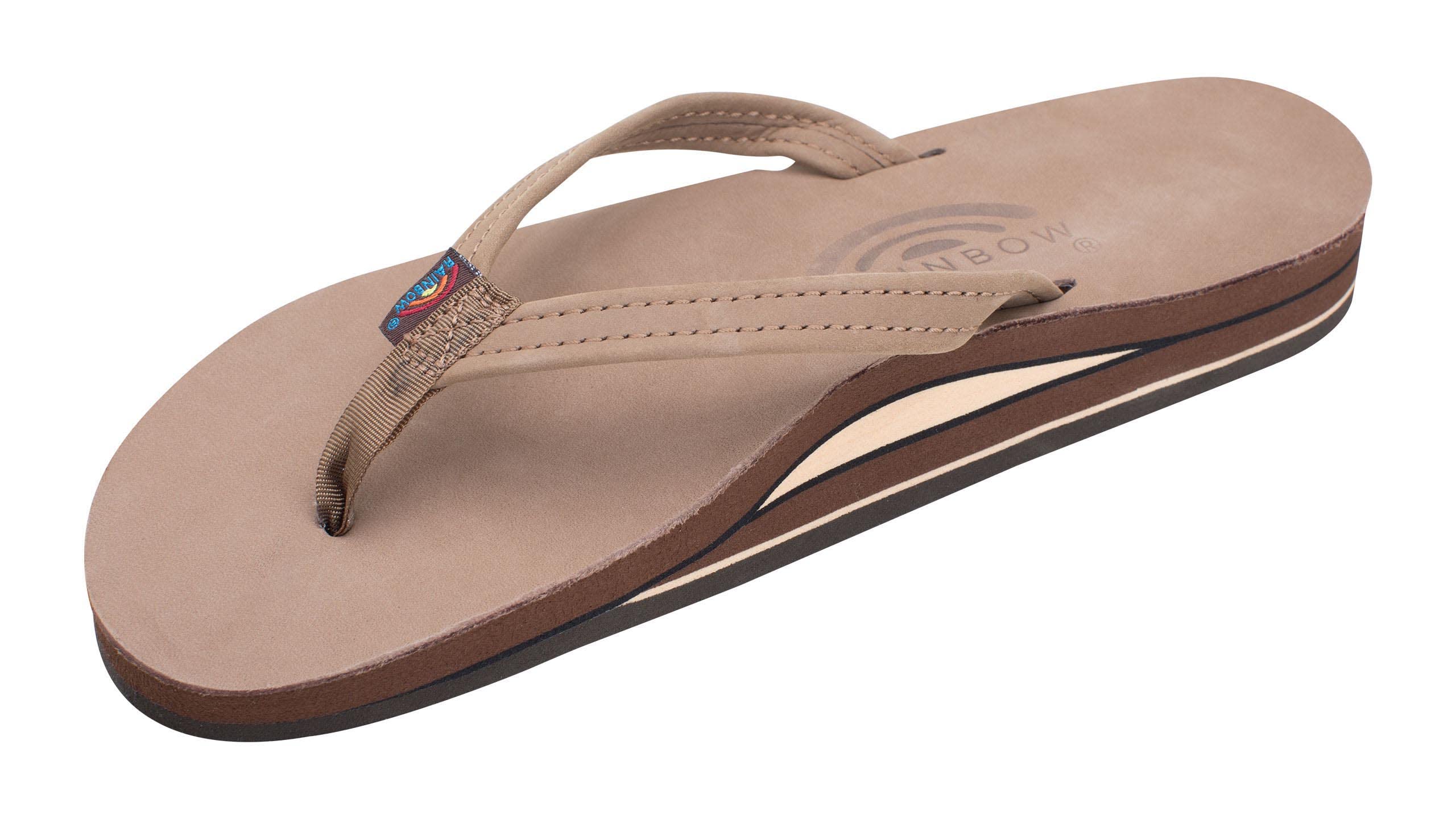 Rainbow Sandals for Women - Double Layer Leather Sandals with Arch Support & Narrow Straps | Comfortable Summer Beach Walking Shoes for Outdoor Activities & Vacation