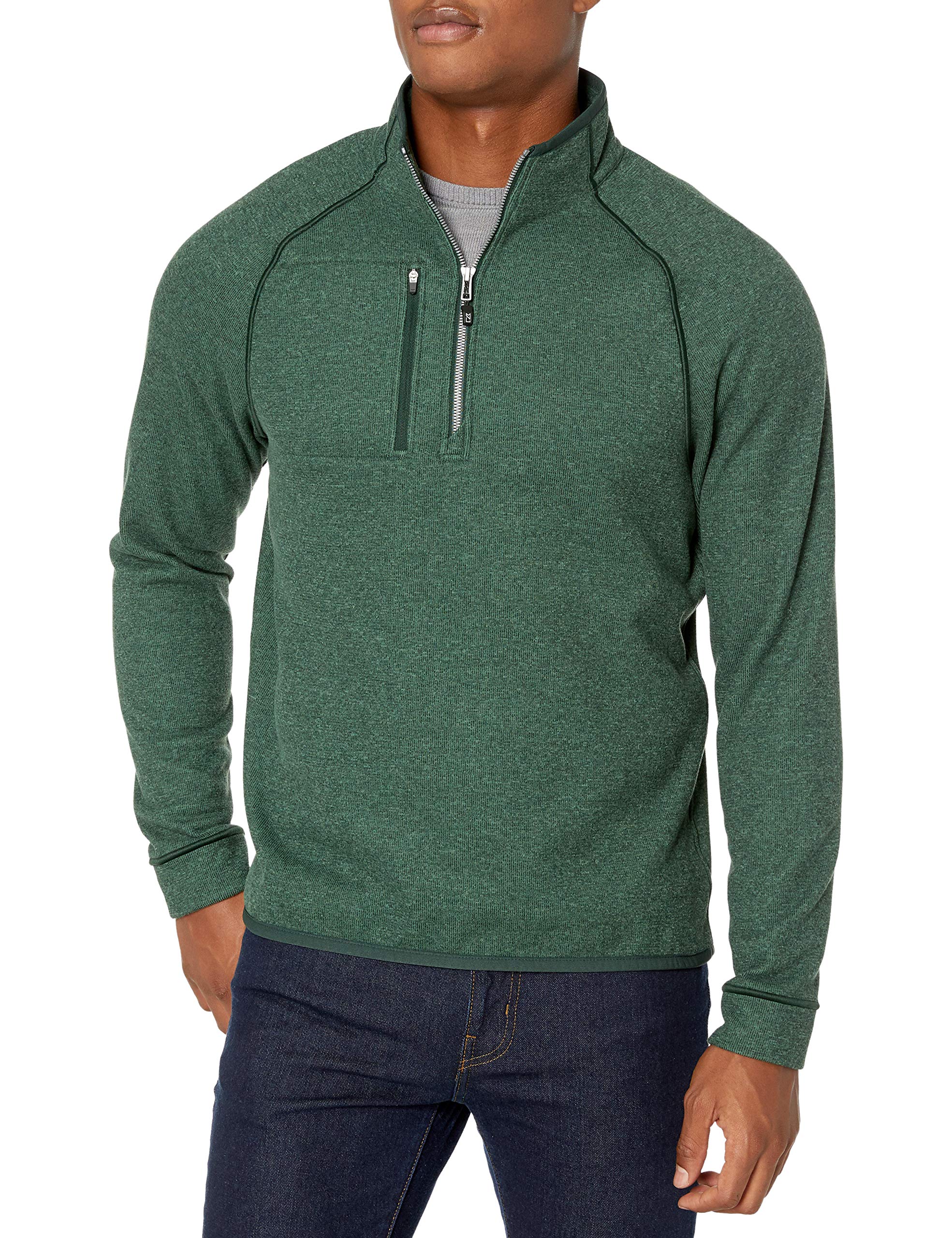 Cutter & Buck Men's Big & Tall Half Zip Jacket - Lightweight Fleece Pullover for Outdoor Activities & Casual Wear