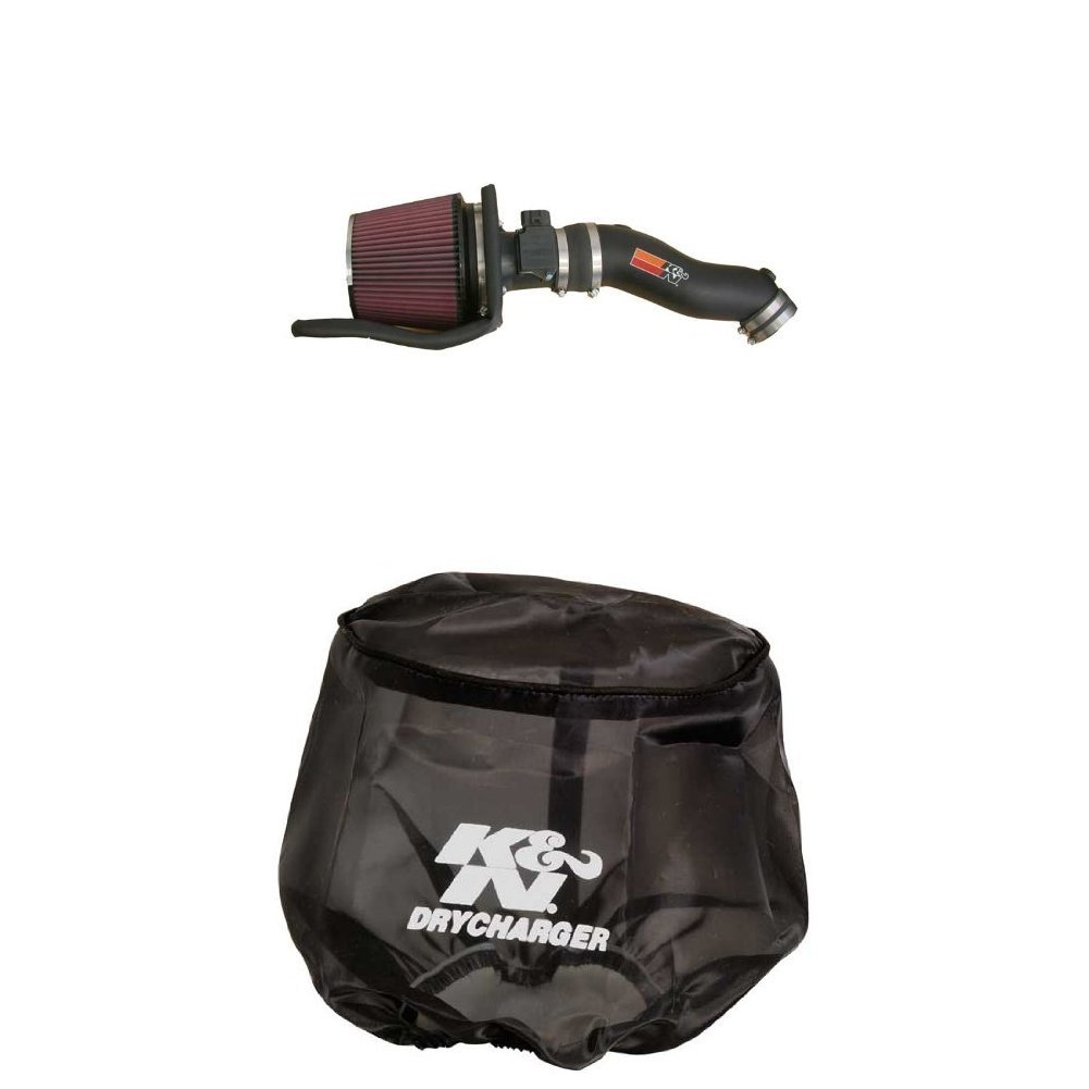 K&N 57-2532 High Performance Air Intake System with Black Air Filter Wrap - Compatible with Select Car Models - Improves Engine Power & Fuel Efficiency for Racing & Daily Driving