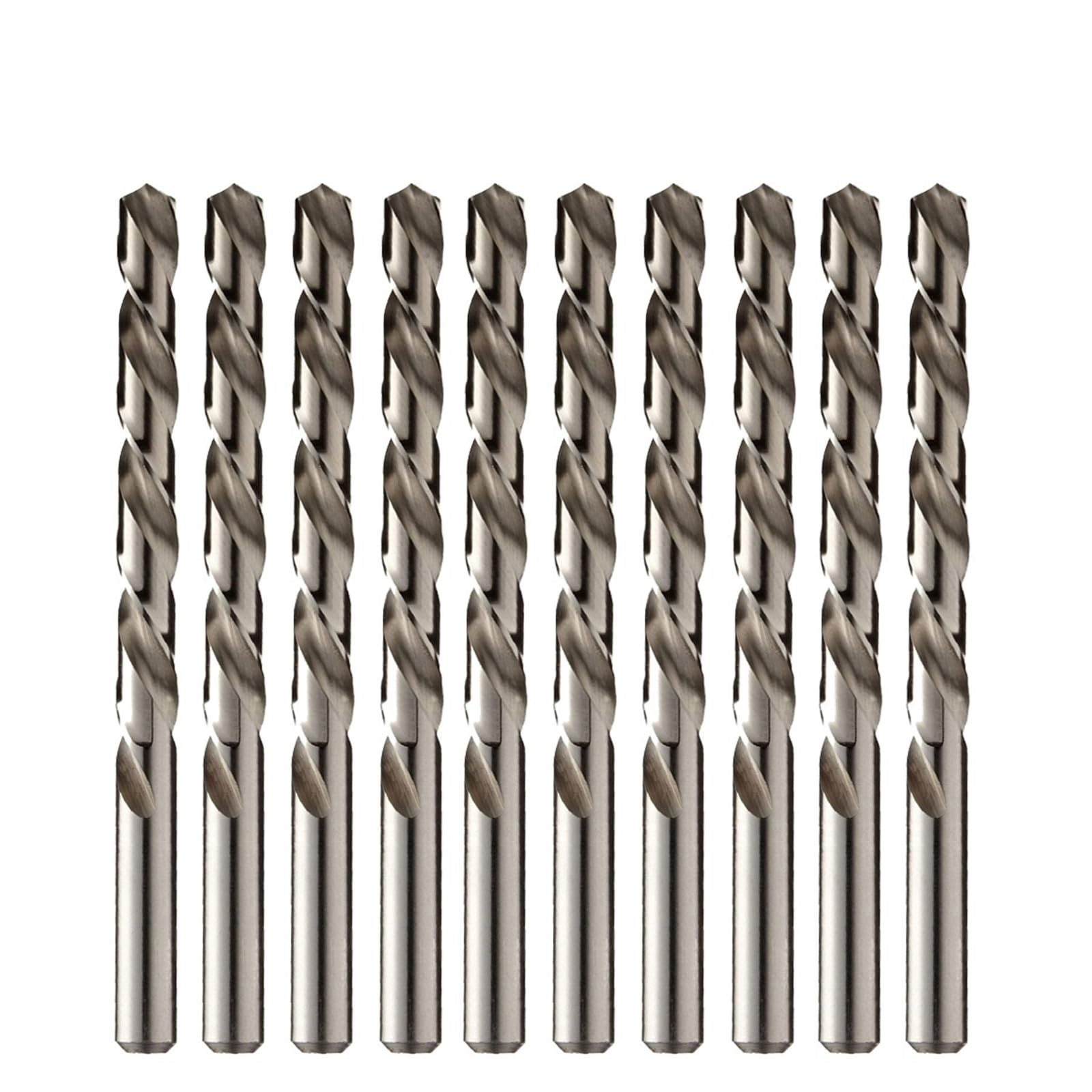 10PCS HSS M2 Left Hand Drill Bits Set (0.5mm-12mm) - Reverse Twist for Metal, Wood & Plastic - Perfect for Removing Broken Screws & Bolts
