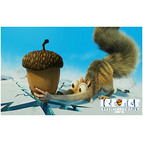 Ice Age Scrat Grasping Acorn Right Above Ice Crack 8x10 Inch Photo - Perfect for Movie Fans, Kids Room Decor & Animation Collectors