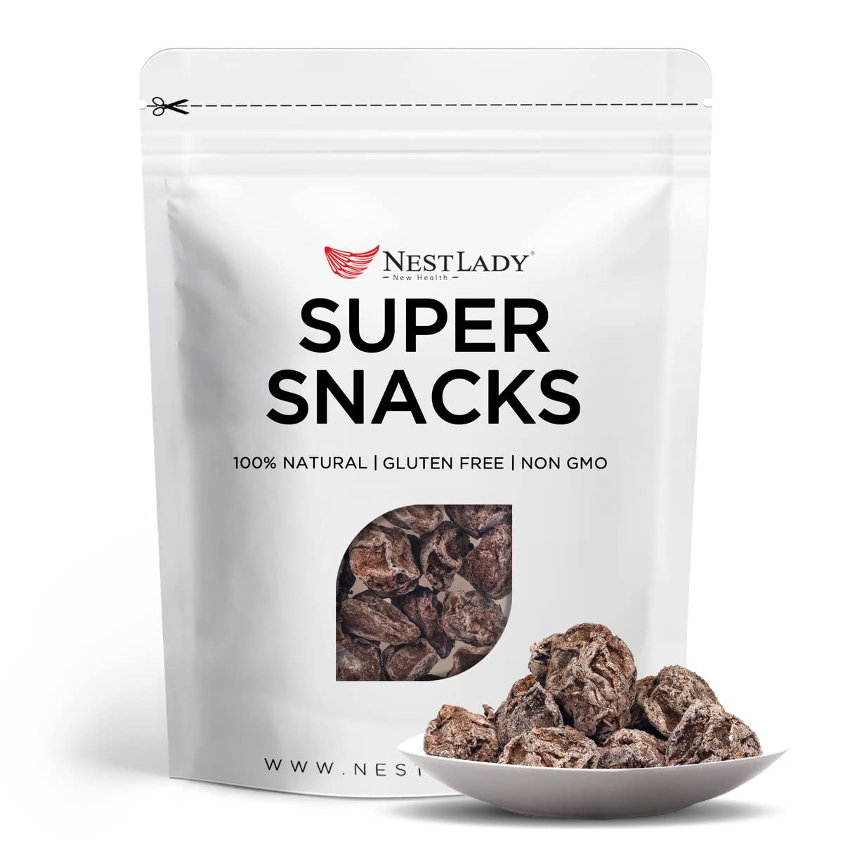 NESTLADY Sweet and Sour Dried Plums 60g - 100% Natural Healthy Snacks, Resealable Bag, No Preservatives | Perfect for On-the-Go, Office Snacking & Travel