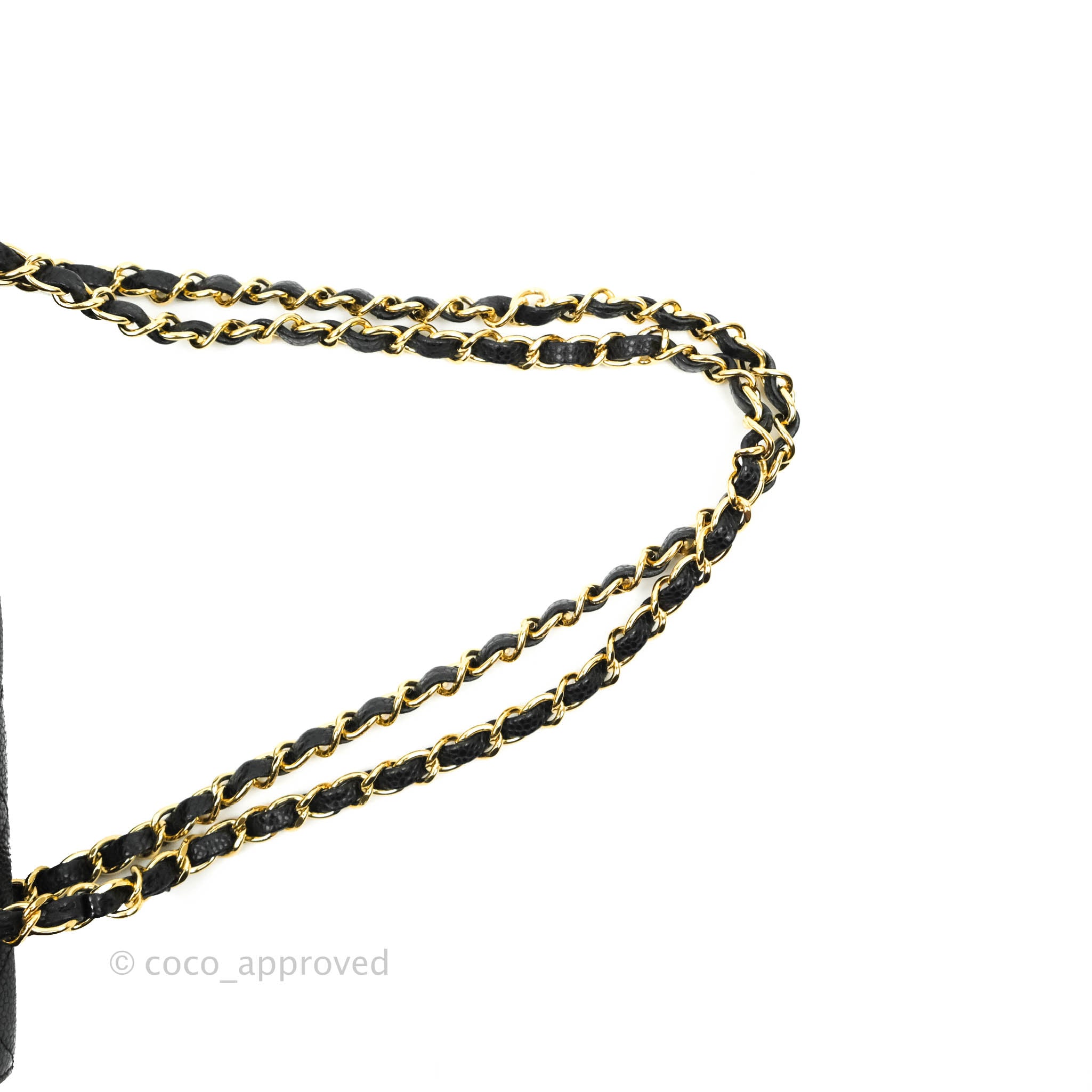 Chanel Classic M/L Medium Double Flap Bag in Black Caviar Leather with 24K Gold Hardware - Luxury Handbag for Women, Perfect for Evening Events & Special Occasions