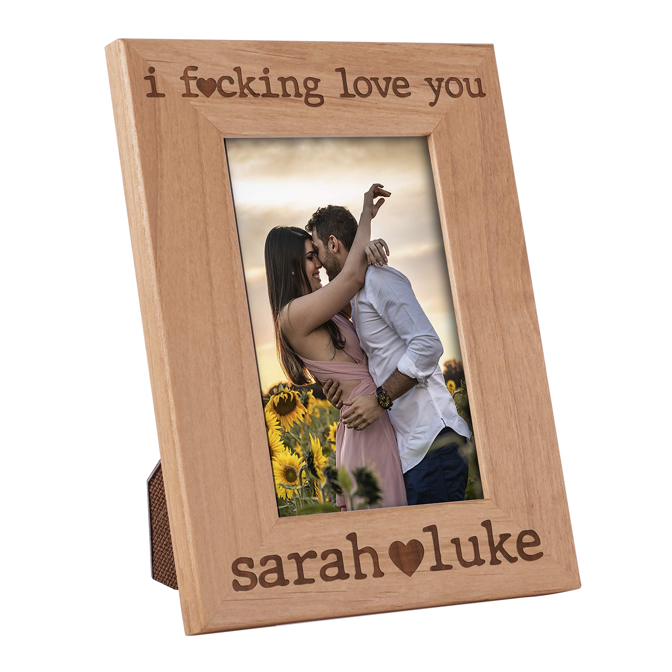 Personalized Love Picture Frame for Couples - 4x6 Photo Frame with 