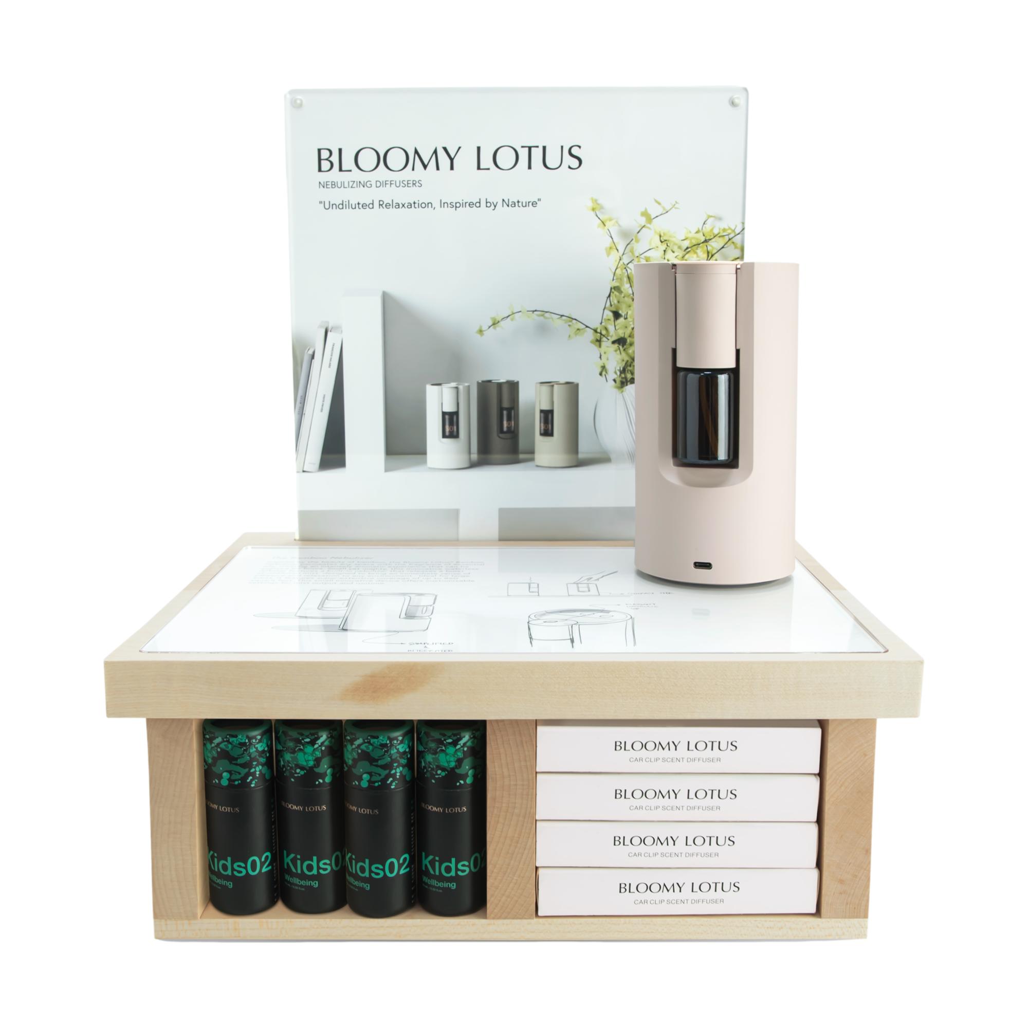 Bloomy Lotus Wooden Display Stand - Handcrafted Wooden Shelf for Home Decor, Jewelry & Collectibles - Perfect for Living Room, Bedroom & Office Organization