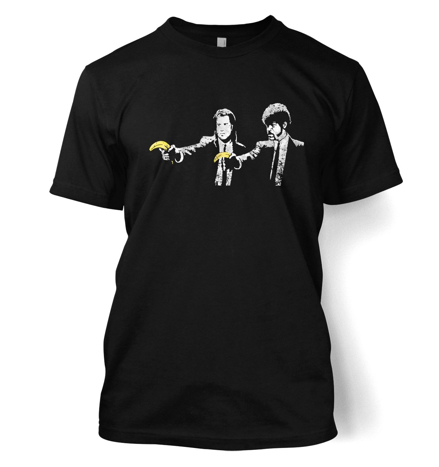 Banksy Pulp Fiction Banana Graphic T-Shirt for Men - Trendy Tribal Streetwear Tee for Casual Wear, Street Style & Urban Fashion