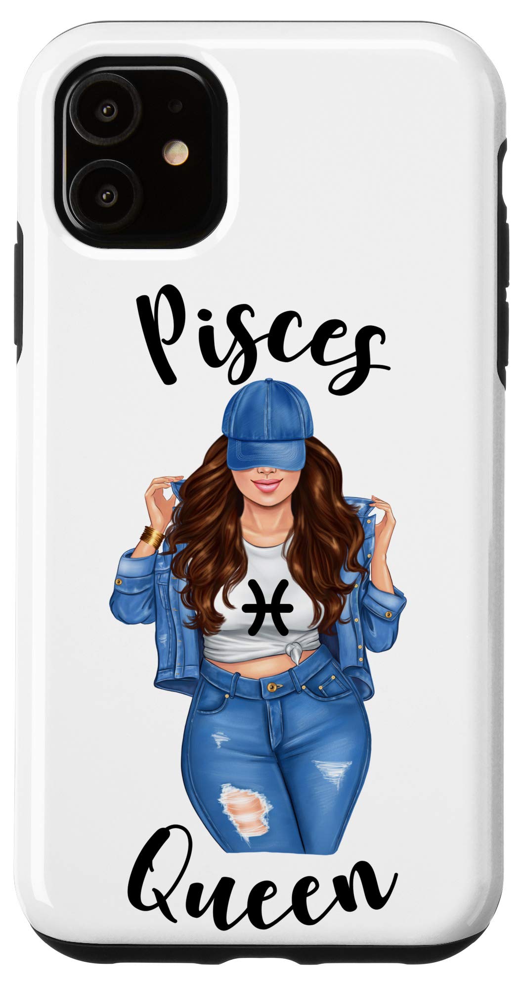 iPhone 11 Case - Streetwise Aquarius Queen Design for Women | Diva Birthday Gift | Protective Phone Cover for Daily Use & Special Occasions