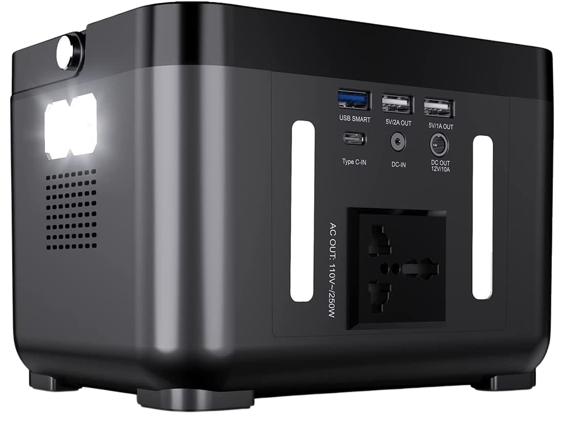 DBPOWER PW0001 178Wh/250W Portable Power Station with AC Outlet - Backup Battery for Camping, Emergencies & Outdoor Adventures