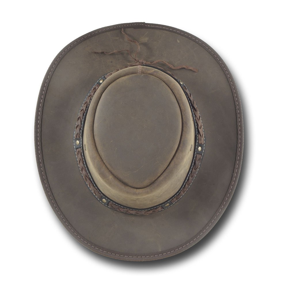 Squashy Bronco Leather Hat for Outdoor Adventures