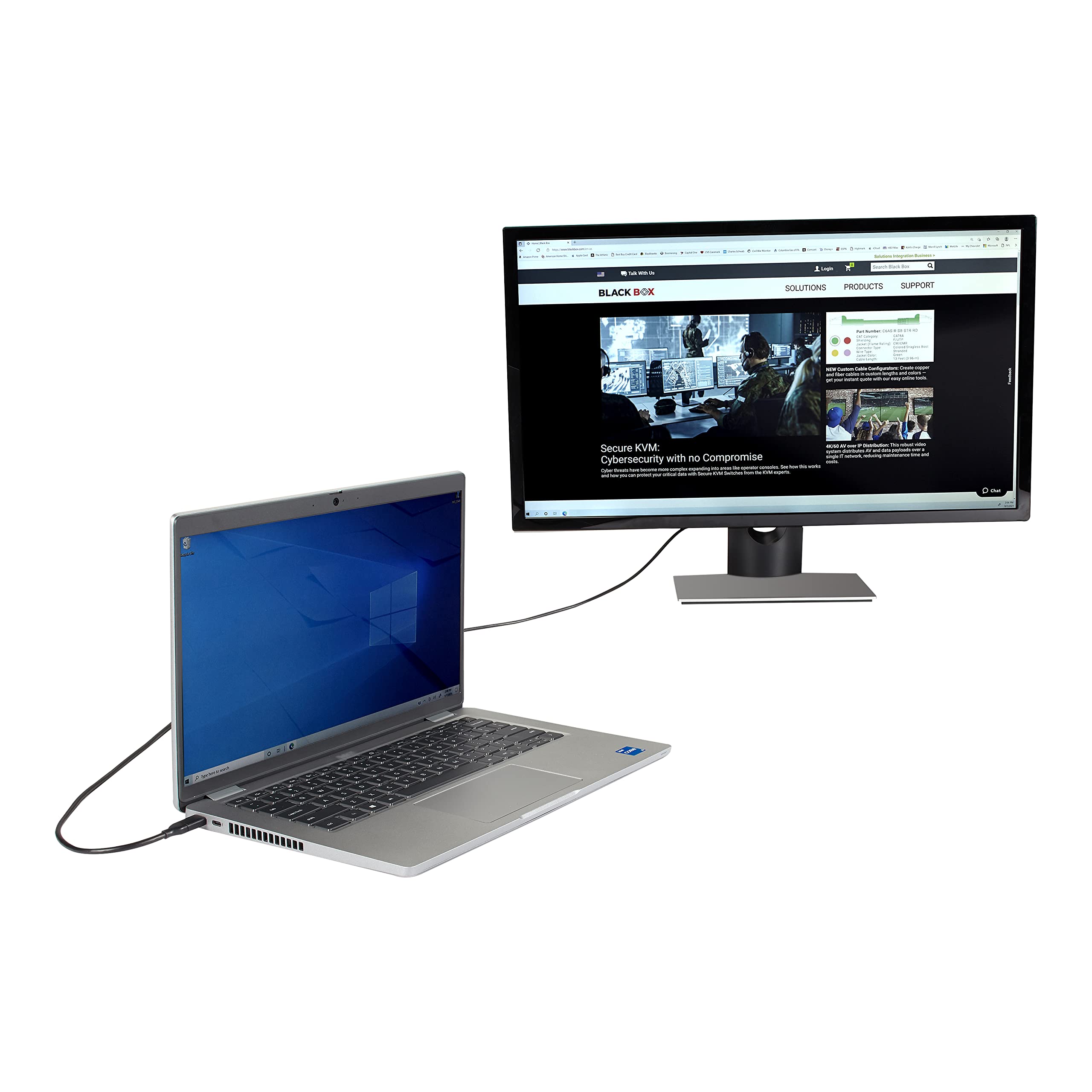 Premium Black USB-C to HDMI Active Adapter Cable 4K 60Hz - Connect Laptop to Monitor/TV for Work, Gaming & Streaming