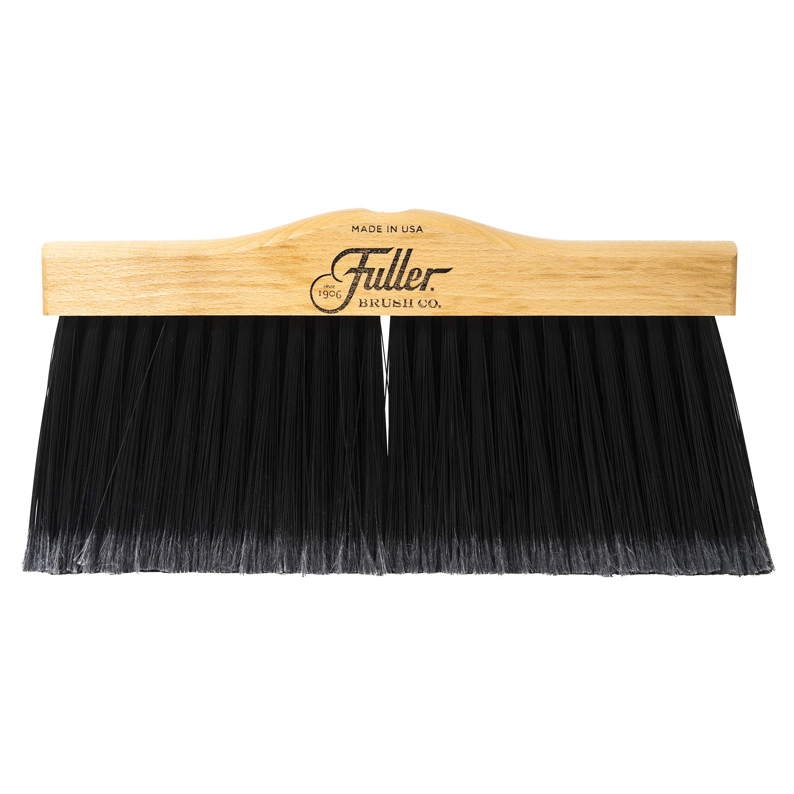 Heavy-Duty Fuller Brush Indoor/Outdoor Broom Head Replacement - Wide Wooden Sweeper with Long Bristles - Fits Standard Handles (2 Sizes) - Perfect for Kitchen Floors, Patio Cleaning & Yard Maintenance