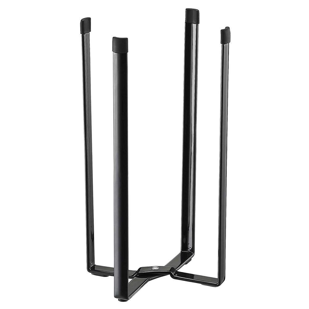 Creative Foldable Kitchen Organizer - Multifunctional Tower Cup Bottle Drain Rack & Plastic Bag Holder - Space-Saving Storage Shelf for Dishes, Utensils & Flower Pots (Black) - Perfect for Small Kitchens, Countertops & Pantry Organization