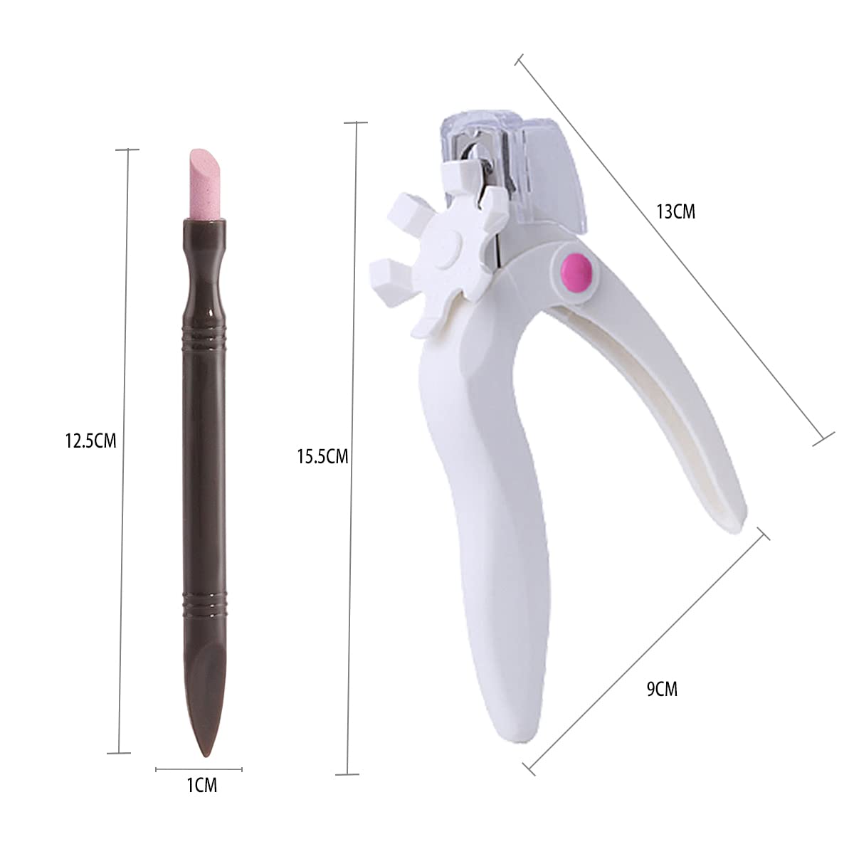 Professional Stainless Steel Nail Clipper & Acrylic Nail Cutter Set with Nail Polish Carving Pen - Perfect for Gel False Nails Trimming, Nail Art & Manicure | Salon Quality Manicure Tools for Home & Professional Use