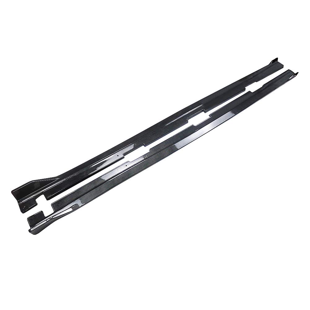 NINTE Carbon Fiber Side Skirts for 2016-2020 Honda Civic 10th Gen Sedan - PP Extension Lip Rocker Panels - Enhance Style & Aerodynamics for Street & Show Cars