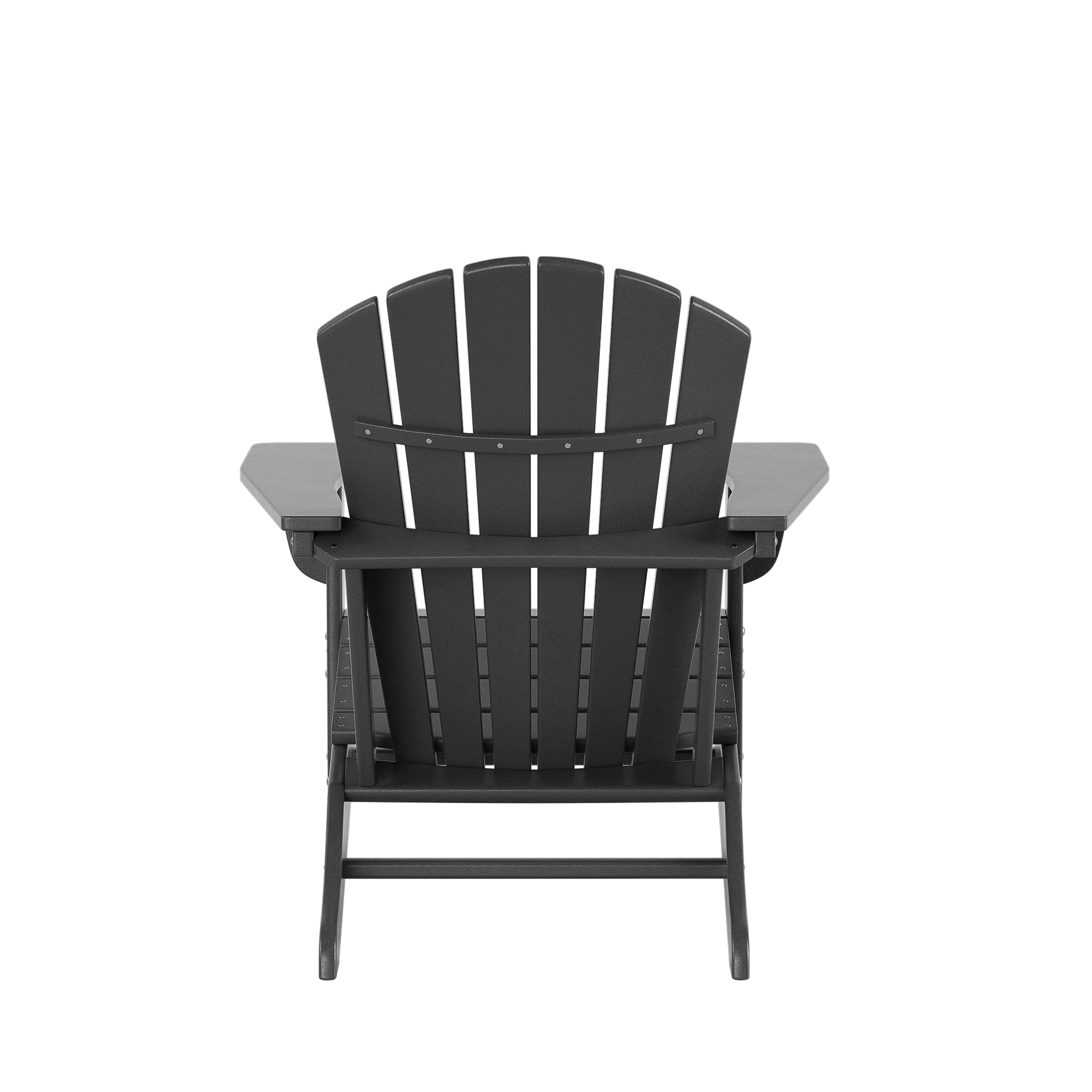 Premium 2-Piece Outdoor Adirondack Chair Set with Side Table - Durable Poly Lumber Seating for Patio, Backyard, Garden & Beach - Classic Retro Gray Lounge Chairs for Relaxing in Sun, Poolside or Outdoor Entertaining