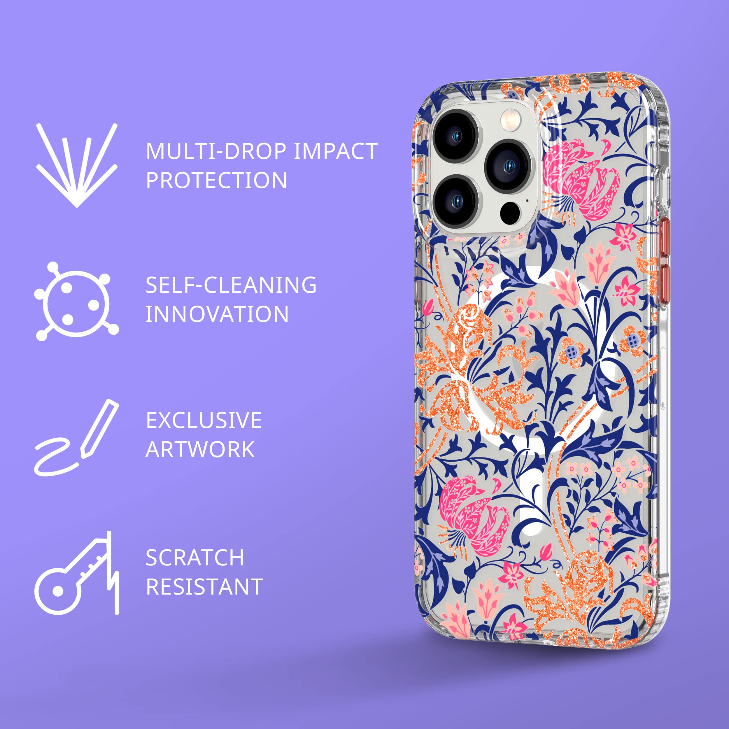 Tech21 iPhone 14 Pro Max Evo Art Case with MagSafe Compatibility - Premium Protective Cover Featuring Exclusive Artwork, Scratch Resistant & 12ft Drop Protection - Perfect for Daily Use, Travel & Outdoor Activities