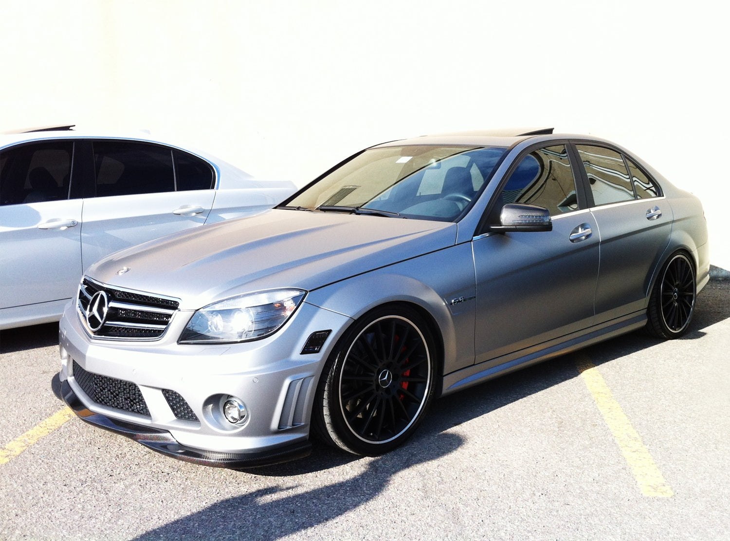 Euro Smoked Lens White LED Side Marker Lights for 2008-2011 Mercedes W204 C250 C300 - Upgrade Your Car's Style & Safety for Night Driving
