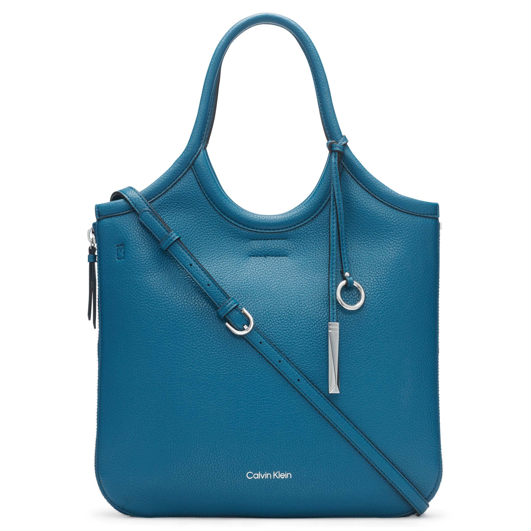 Calvin Klein Gabrianna Novelty Slim Side Zip Tote Bag for Women - Stylish Handbag for Work, Travel & Everyday Use