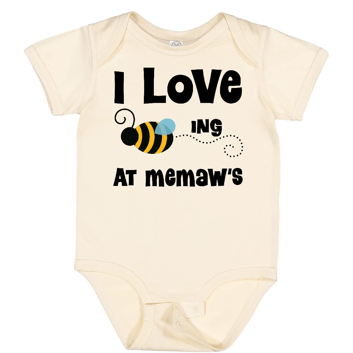 Inktastic Memaw's House Bee Baby Bodysuit - Cute Honeybee Design Cotton Onesie for Newborns & Infants - Perfect for Family Photos, Baby Showers & Everyday Wear