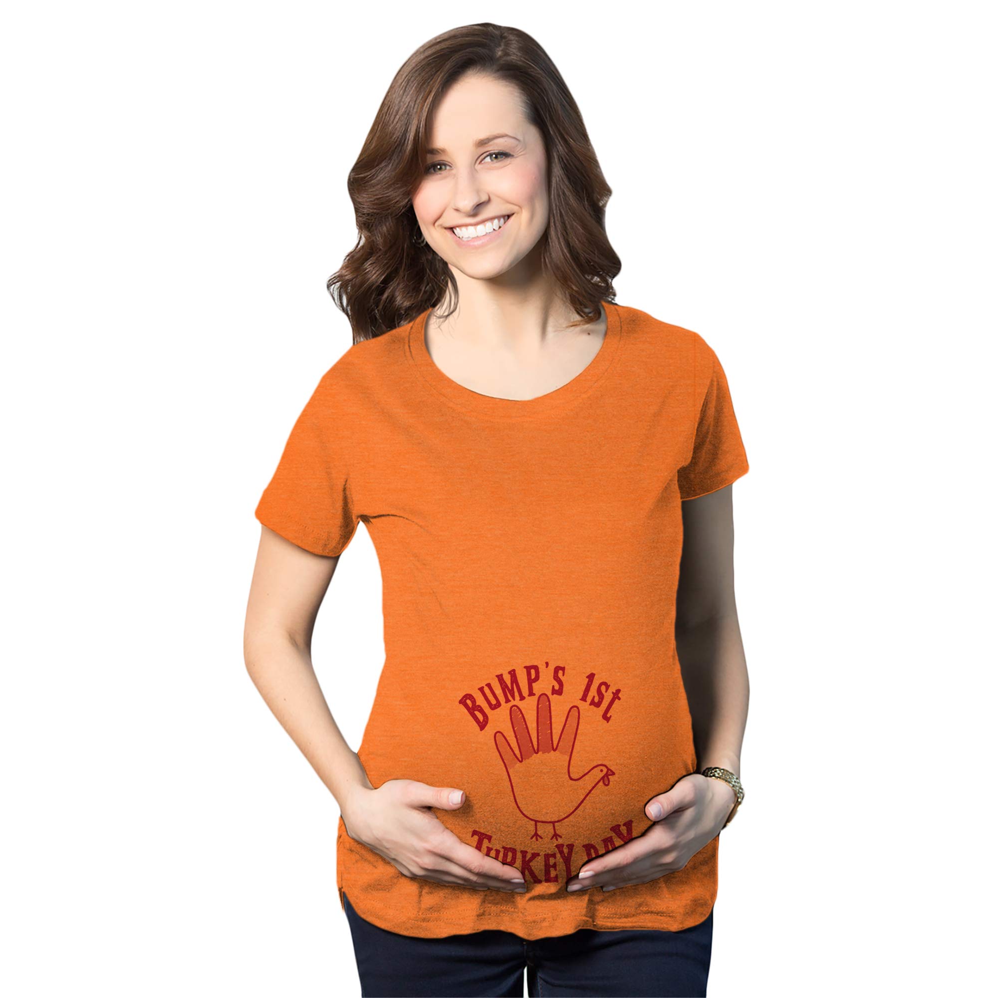 Funny Thanksgiving Pregnancy T-Shirt for Maternity Bump | Cute First Turkey Day Tee for Expecting Moms | Perfect for Holiday Photos & Family Gatherings