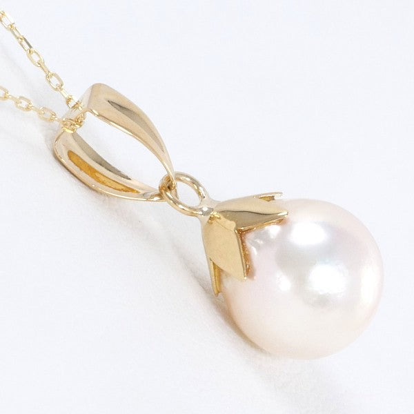 18K Yellow Gold Pearl Necklace for Women - Elegant Pearl Jewelry Gift for Wedding, Anniversary & Special Occasions