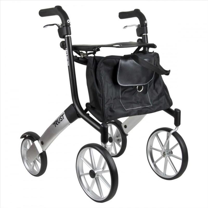 Premium Lightweight Rollator Walker for Seniors & Adults - Foldable Mobility Aid with Seat, Basket & Hand Brakes - Ideal for Outdoor Walks, Shopping & Travel