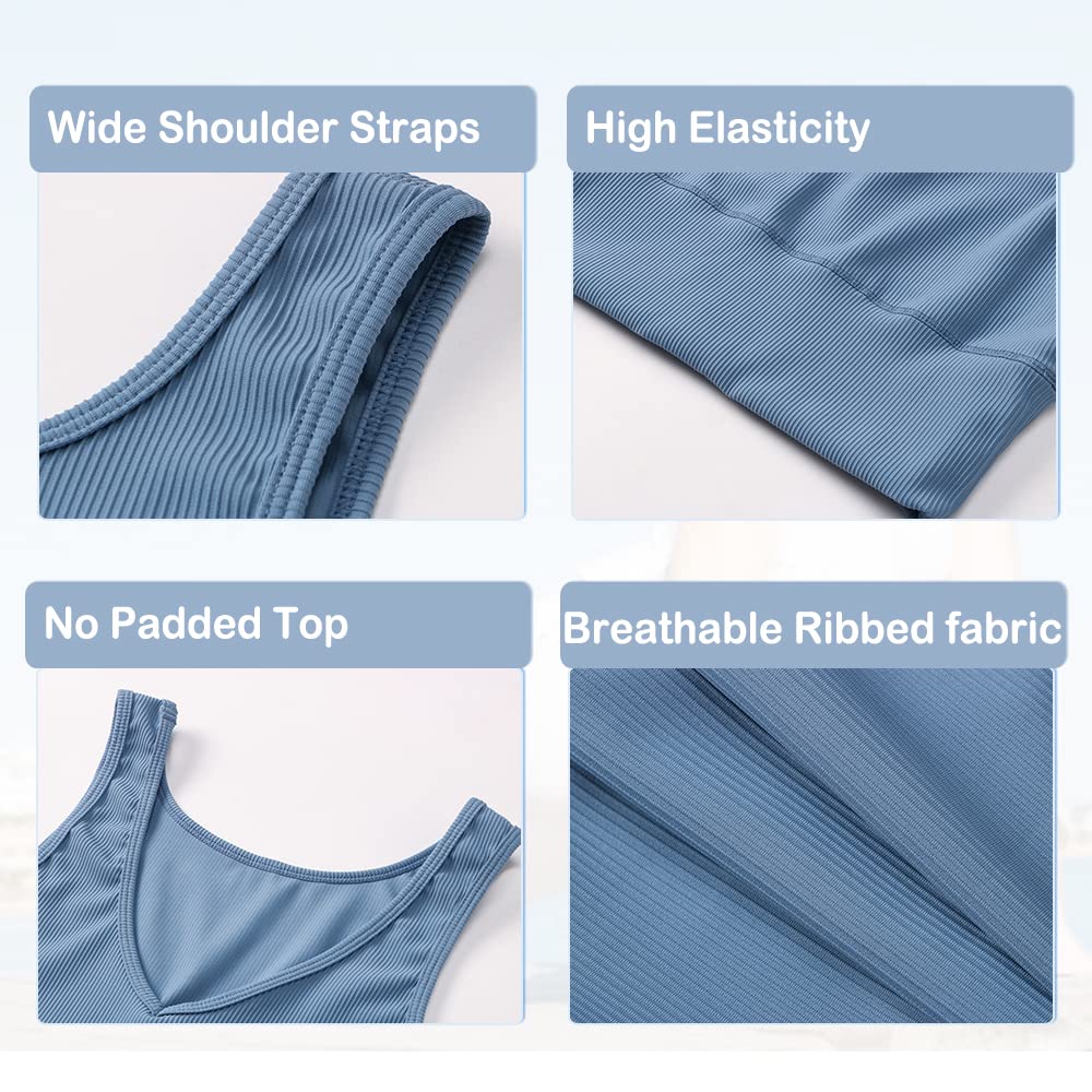 Women's Reversible Ribbed Workout Crop Tank Top - Sleeveless Yoga Shirt for Summer | Perfect for Gym, Running & Casual Wear